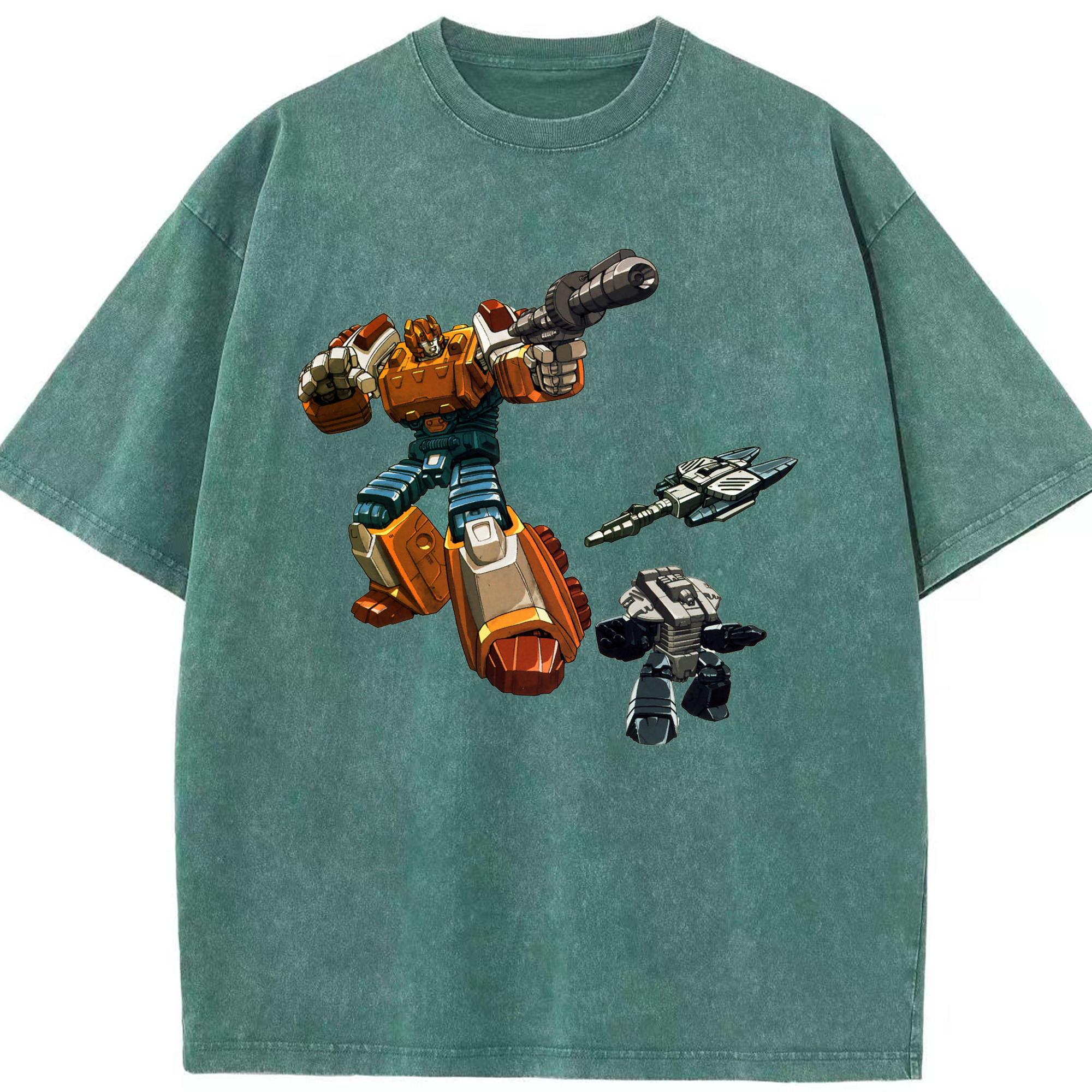 （画像用）  綿100% ヴィンテージ風 半袖Tシャツ（フロントプリント）
